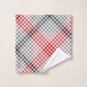 Schwarze bis rote Kugeln oder Löcher, die seltsame Badhandtuch Set (Waschlappen)