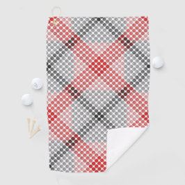 Schwarze bis rote Kugeln oder Löcher, die seltsame Golfhandtuch