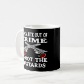 Schwarze Biss-heraus Verbrechen-bastard Kaffeetasse (Vorderseite Links)