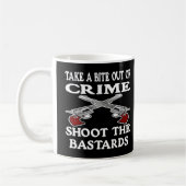 Schwarze Biss-heraus Verbrechen-bastard Kaffeetasse (Links)