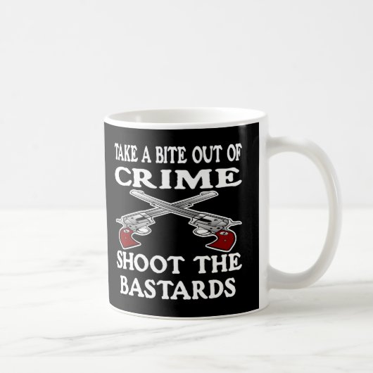 Schwarze Biss-heraus Verbrechen-bastard Kaffeetasse (Rechts)
