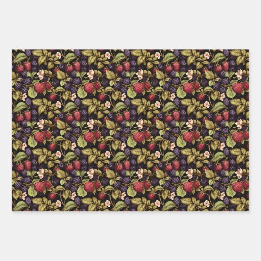 Schwarze BlackBerry Geschenkpapier Set (Vorderseite)