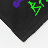 Schwarze Blanket farbenfrohe helle Neonnamenskolla Fleecedecke (Ecke)