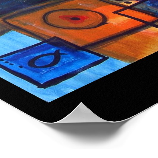 schwarze Blasen Poster (Ecke)