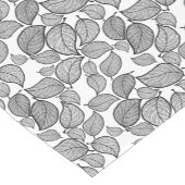 Schwarze Blätter auf whiteTable Runner Kurzer Tischläufer (Ecke)