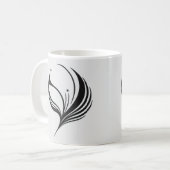 Schwarze Blätter Elegance Moderne Tasse / Touch de (Vorderseite Links)