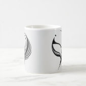 Schwarze Blätter Elegance Moderne Tasse / Touch de (Mittel)