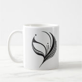 Schwarze Blätter Elegance Moderne Tasse / Touch de (Links)