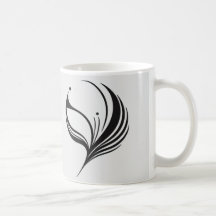 Schwarze Blätter Elegance Moderne Tasse / Touch de