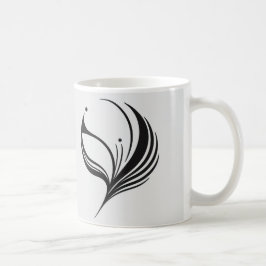 Schwarze Blätter Elegance Moderne Tasse / Touch de