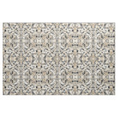 Schwarze Blätter Illustration Muster Stoff (Fat Quarter (45,7 x 55,9 cm))