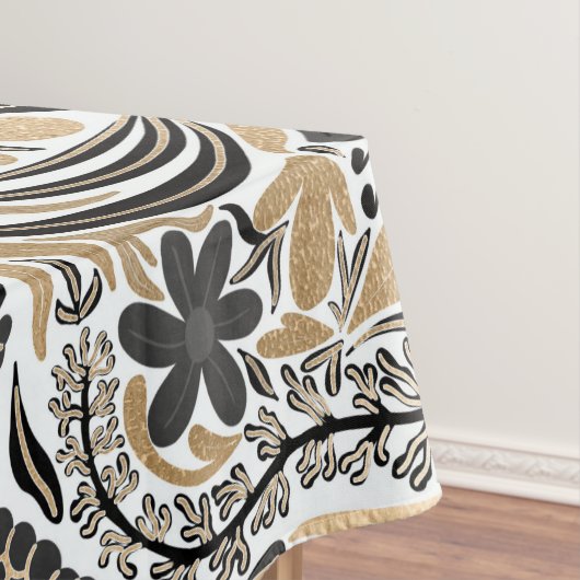 Schwarze Blätter Illustration Muster Tischdecke (Beispiel)