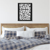 Schwarze Blätter Leinwanddruck (Insitu (Schlafzimmer))