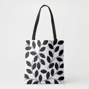 Schwarze Blätter Moderne Tropen Tasche