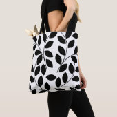 Schwarze Blätter Moderne tropische Tasche (Von Nahem)