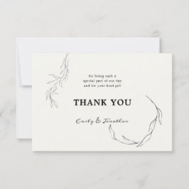 Schwarze Blätter von White Wedding Danke Foto