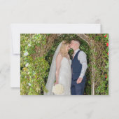 Schwarze Blätter von White Wedding Danke Foto (Rückseite)