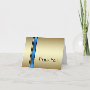 Schwarze Blaue Goldene Dankeskarten Dankeskarte