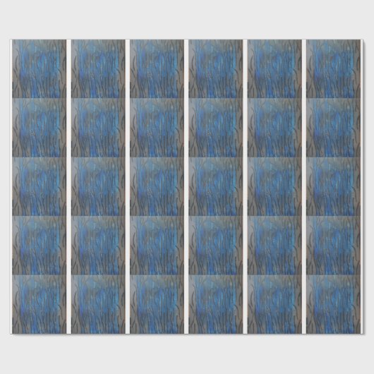 Schwarze Blaue Graue Linienkunst Geschenkpapier (Flach)