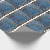 Schwarze Blaue Graue Linienkunst Geschenkpapier (Ecke)