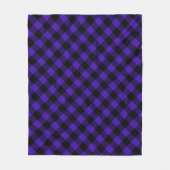 Schwarze Blaue Karo-Fleece-Decke Fleecedecke (Vorderseite)