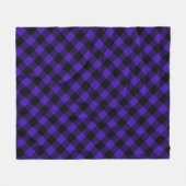 Schwarze Blaue Karo-Fleece-Decke Fleecedecke (Vorderseite (Horizontal))