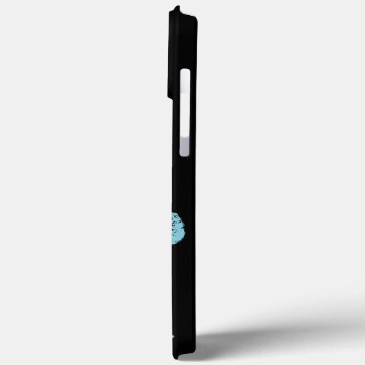 Schwarze Blaue Monarchschmetterlinge Case-Mate iPhone Hülle (Rückseite / Links)