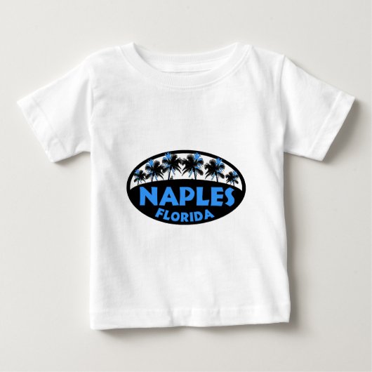 Schwarze blaue Palmen Neapels Florida Baby T-shirt (Vorderseite)