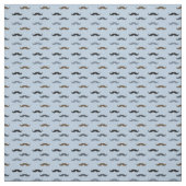 Schwarze blaue Retro Schnurrbärte Browns Stoff (Muster)