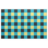 Schwarze, blaue und gelbe Schachbrettmuster Stoff (Fat Quarter (45,7 x 55,9 cm))