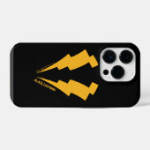 Schwarze Blitz-Grafiken iPhone Hülle (Rückseite (Horizontal))