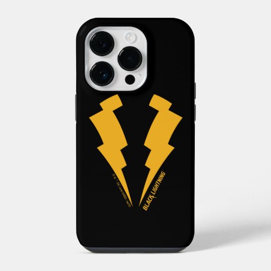 Schwarze Blitz-Grafiken iPhone Hülle (Rückseite)