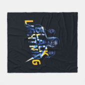 Schwarze Blitzhelden Graphic Fleecedecke (Vorderseite (Horizontal))