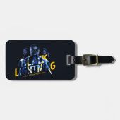 Schwarze Blitzhelden Graphic Gepäckanhänger (Vorderseite horizontal)