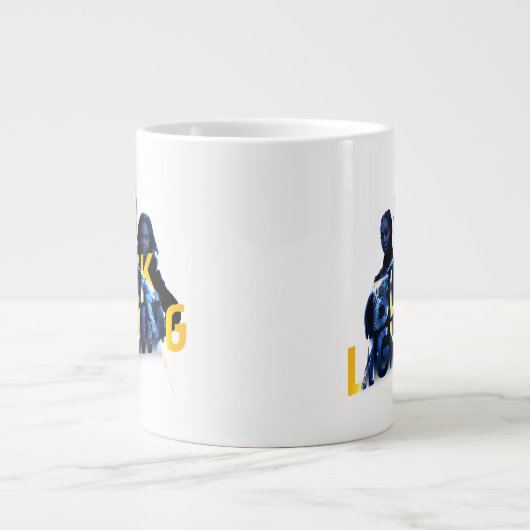 Schwarze Blitzhelden Graphic Jumbo-Tasse (Vorderseite)