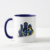 Schwarze Blitzhelden Graphic Tasse (Links)