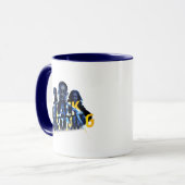 Schwarze Blitzhelden Graphic Tasse (Vorderseite Links)