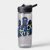 Schwarze Blitzhelden Graphic Trinkflasche (Links)