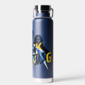 Schwarze Blitzhelden Graphic Trinkflasche (Rückseite)