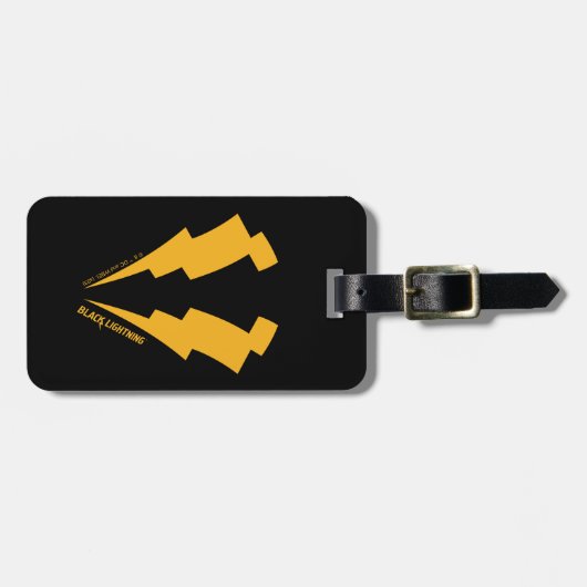 Schwarze Blitzstifte Grafik Gepäckanhänger (Vorderseite horizontal)