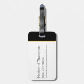 Schwarze Blitzstifte Grafik Gepäckanhänger (Rückseite vertikal)