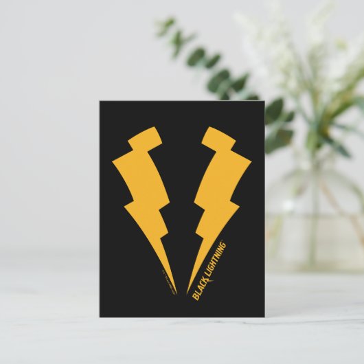 Schwarze Blitzstifte Grafik Postkarte (Stehend Vorderseite)
