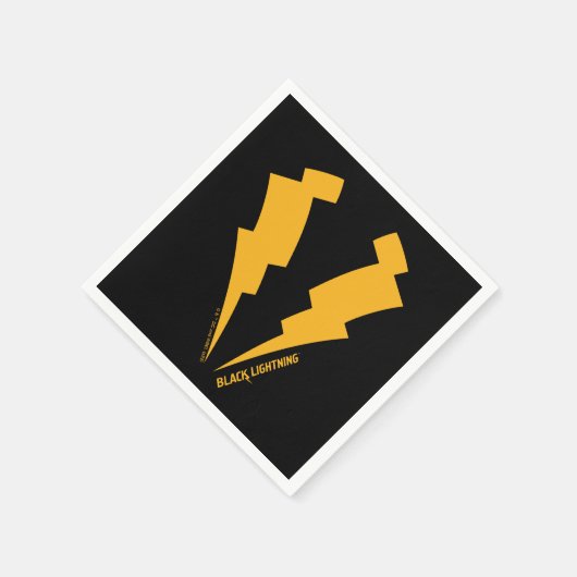 Schwarze Blitzstifte Grafik Serviette (Ecke)
