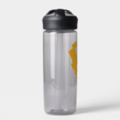 Schwarze Blitzstifte Grafik Trinkflasche (Vorderseite)