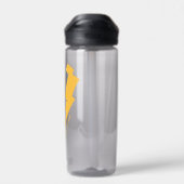 Schwarze Blitzstifte Grafik Trinkflasche (Rückseite)
