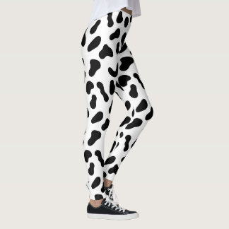 Schwarze Blobs flaches Muster Leggings