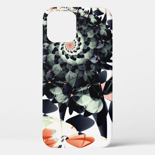 Schwarze Blume absract Case-Mate iPhone Hülle (Rückseite)