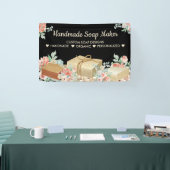 Schwarze Blume Aromatherapie Handgemachte Seife Banner (Messe)