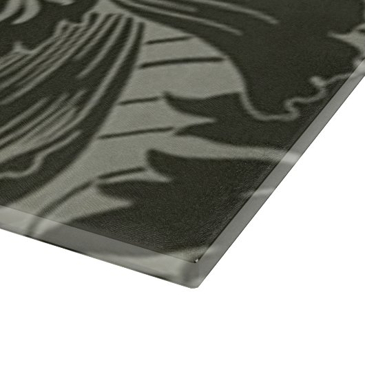 Schwarze Blume Art Cutting Board Schneidebrett (Ecke)