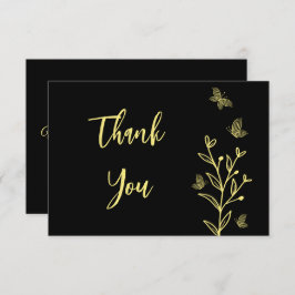 Schwarze Blume Dankeskarte
